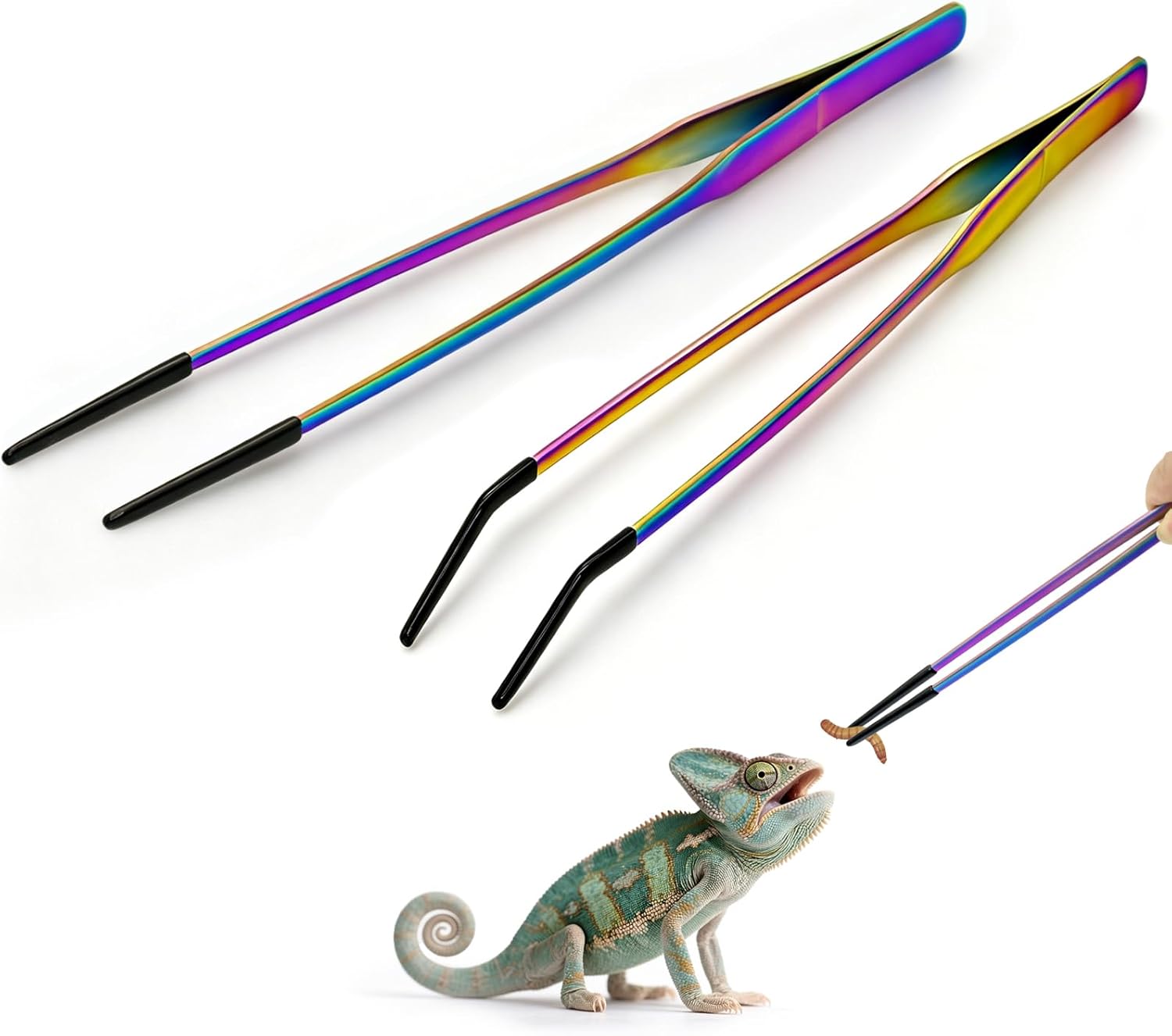 2PCS Stainless Steel Reptile F - đánh giá và giá Feeding Tong Stainless