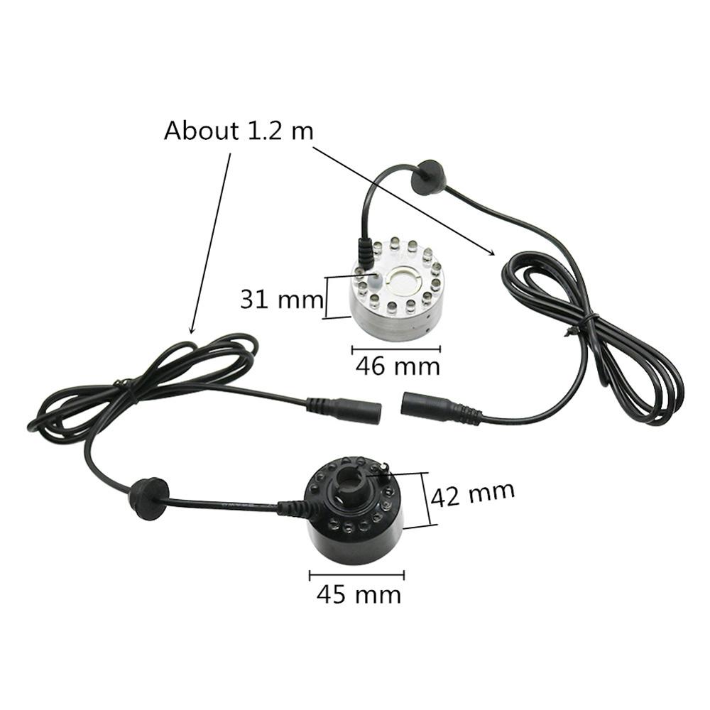 12 LED Atomizer Đèn Sáng Nhiều - đánh giá và giá Terrarium Fogger Ultrasonic