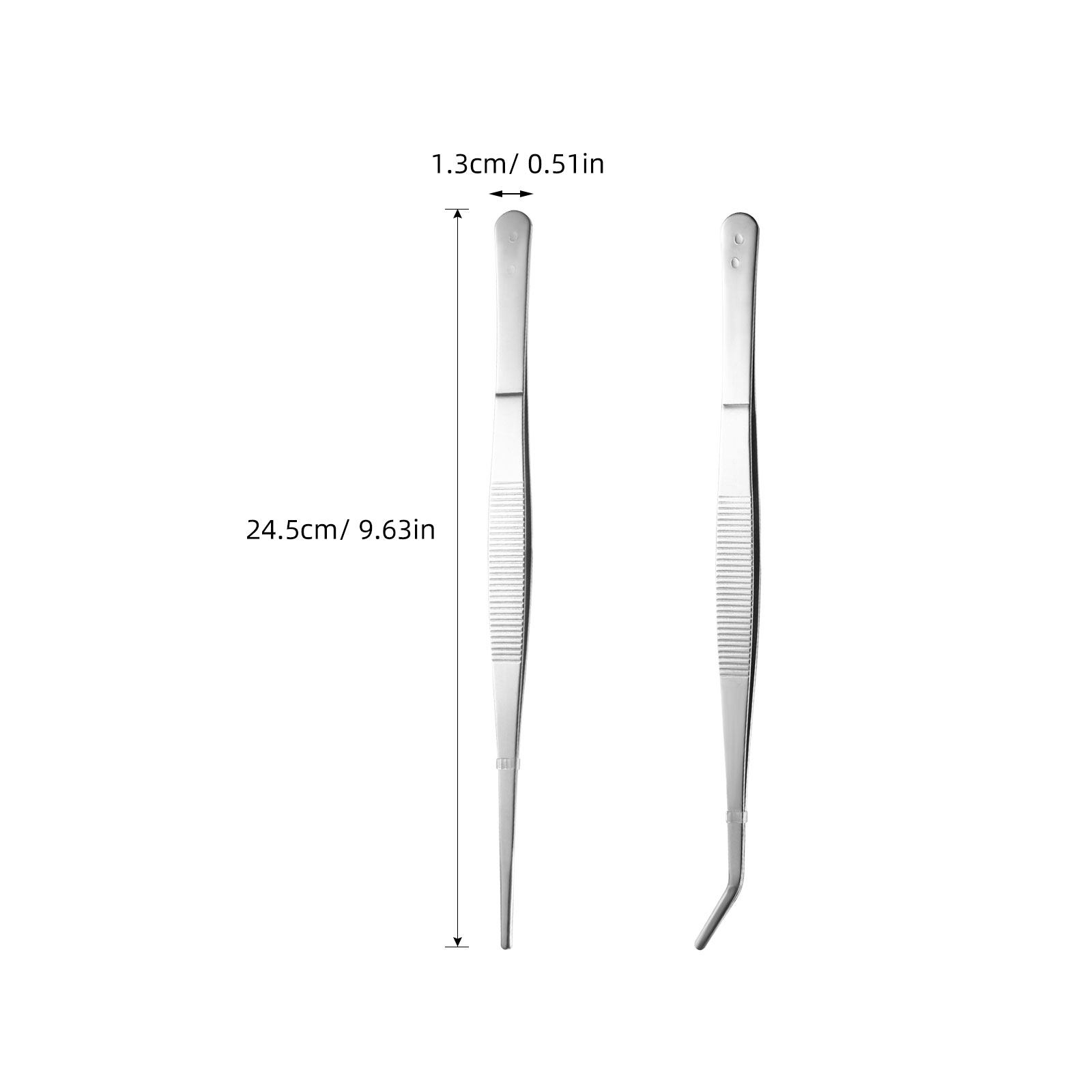 2pcs Stainless Steel Tweezers  - đánh giá và giá Feeding Tong Stainless