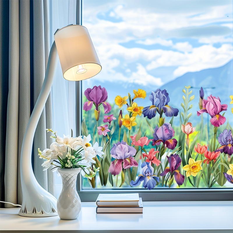 Colorful Beautiful Iris Flower - đánh giá và giá Pvc Panel Background
