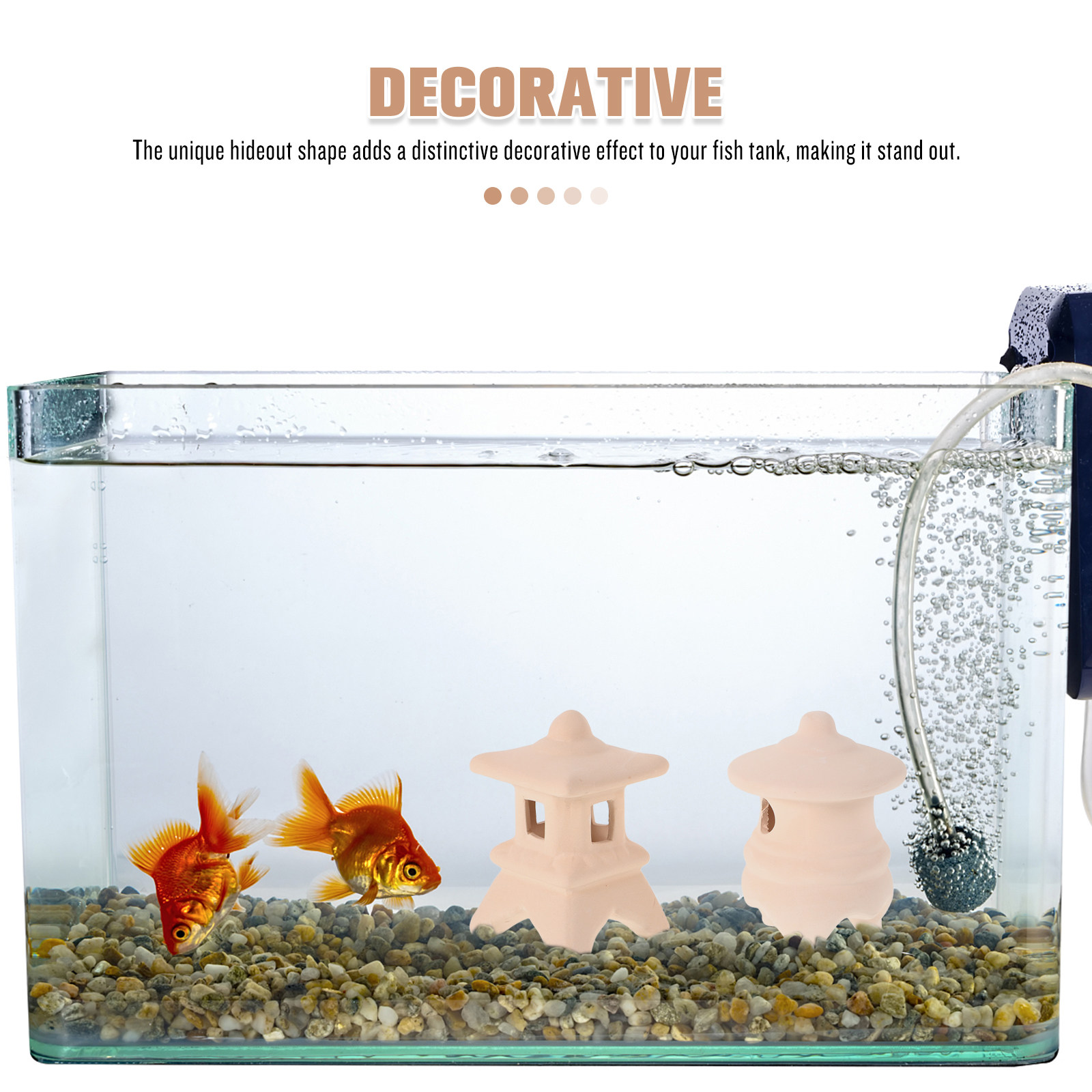 2Pcs Ceramic Fish Tank Decor F - đánh giá và giá Hide Cave Ceramic