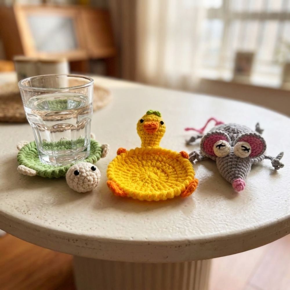 Funny Crochet Turtle Coaster H - đánh giá và giá Water Dish Reptile